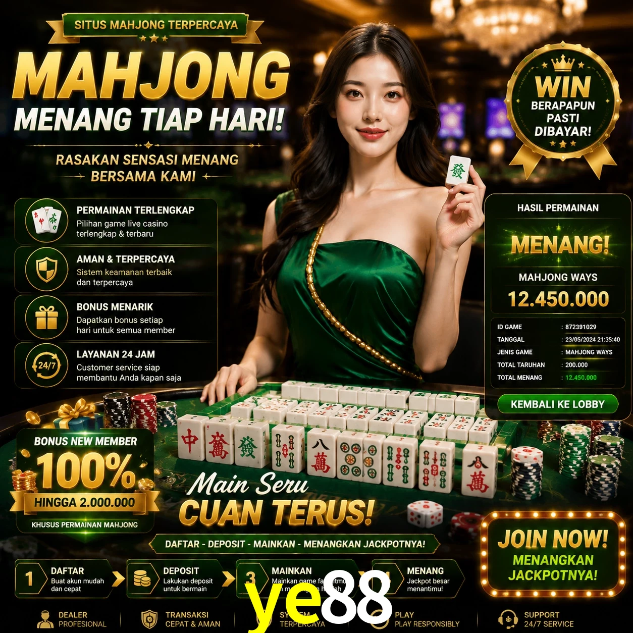 Cashback VIP ye88 - reembolso semanal
